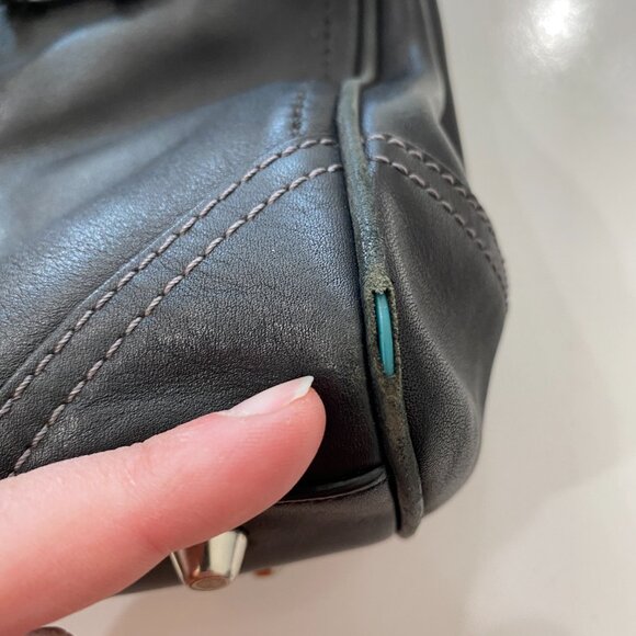 Coach F08A70 Hampton Leather Black Handbag Shoulder Bag Purse - Picture 8 of 8